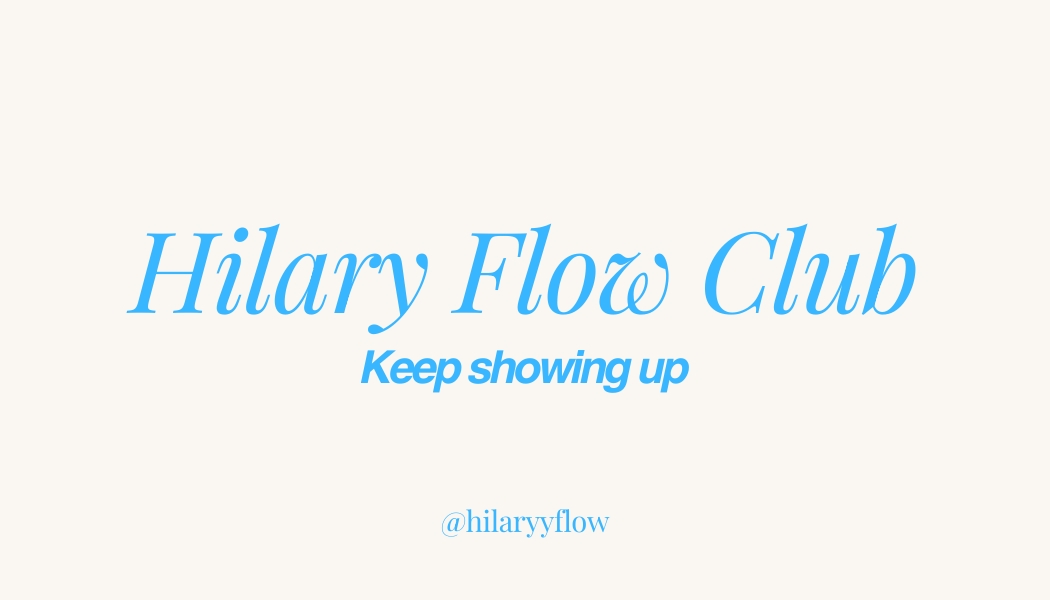 Back of the Hilary Flow Club loyalty card with the Keep showing up message